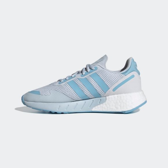 adidas Womens ZX 1k Boost Running Jogging Gym Fitness Trainer Blue White FY3630 - Picture 8 of 12